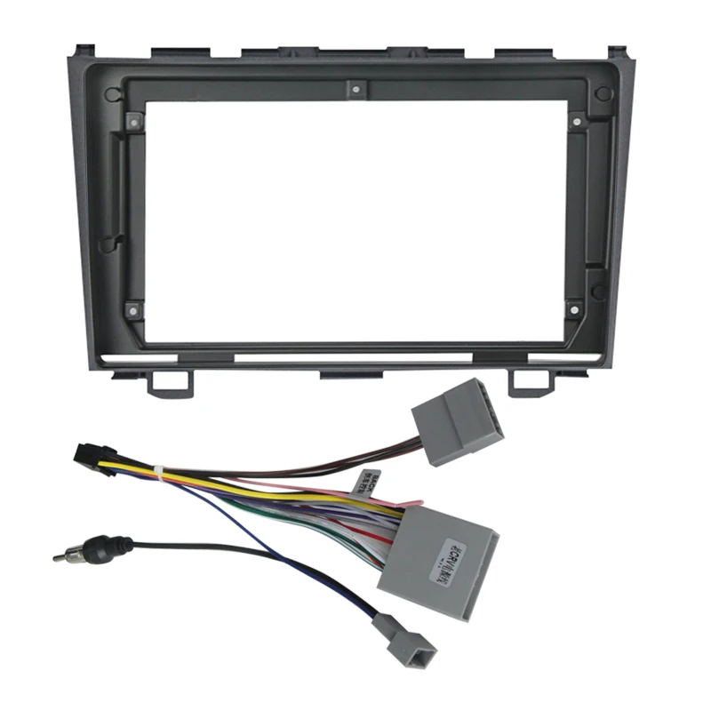 9 inch Car Radio Face Frame  For Honda CRV CR-V 3 RE 2006-2012 Fascia Stereo Panel Mounting Head Unit Canbus Cable Trim Bezel