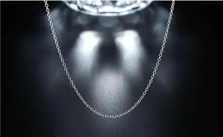 10pcs/lot Promotion! wholesale 925 sterling silver necklace, silver fine jewelry Rolo Chain 1mm Necklace 16 18 20 22 24