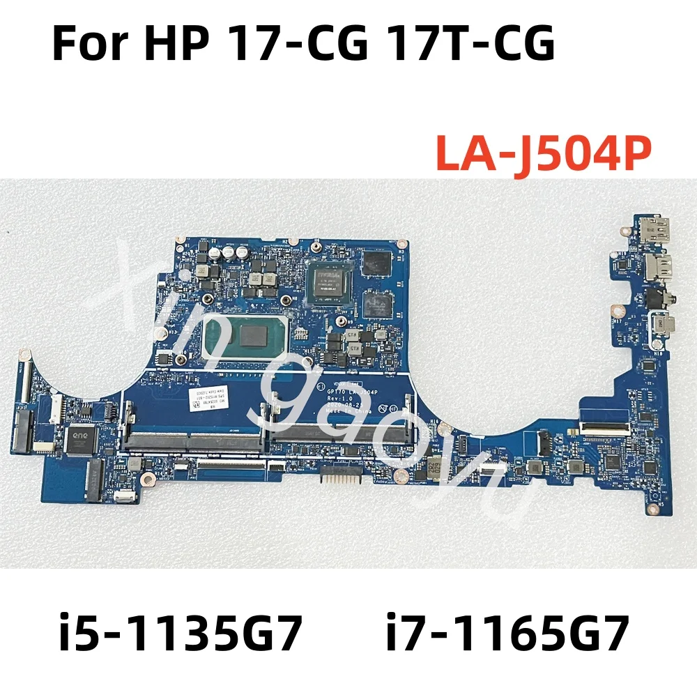 For HP 17-CG 17T-CG laptop motherboard LA-J504P M15201-601 i5-1135G7  i7-1165G7 GTX MX450 4GB N18S-G5-A1 100% Test Perfect