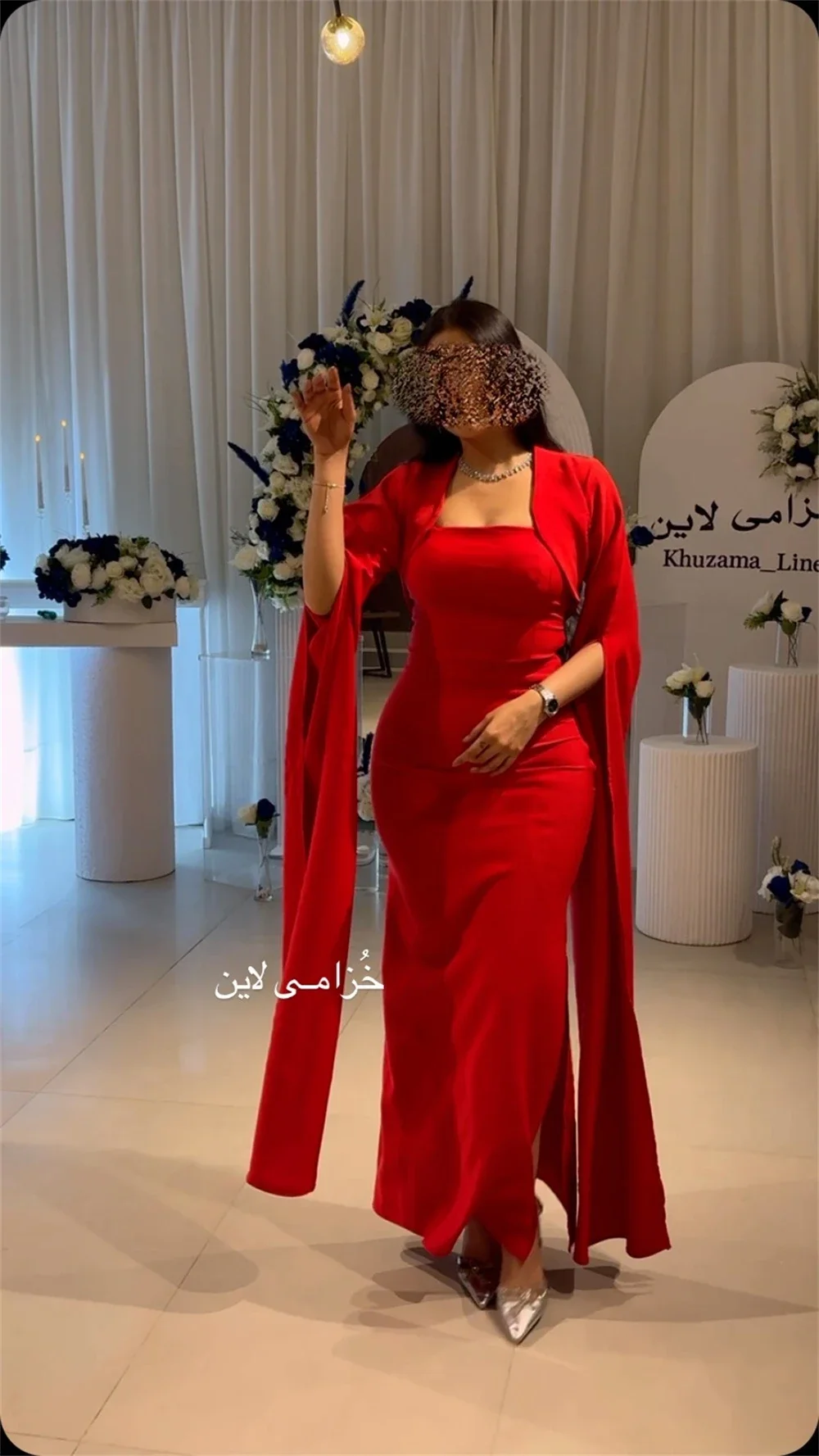 Customized Formal Dress Prom Saudi Arabia Square Collar Column Ankle Length Skirts Vertically Bespoke Occasion Dresses Dearin Ye