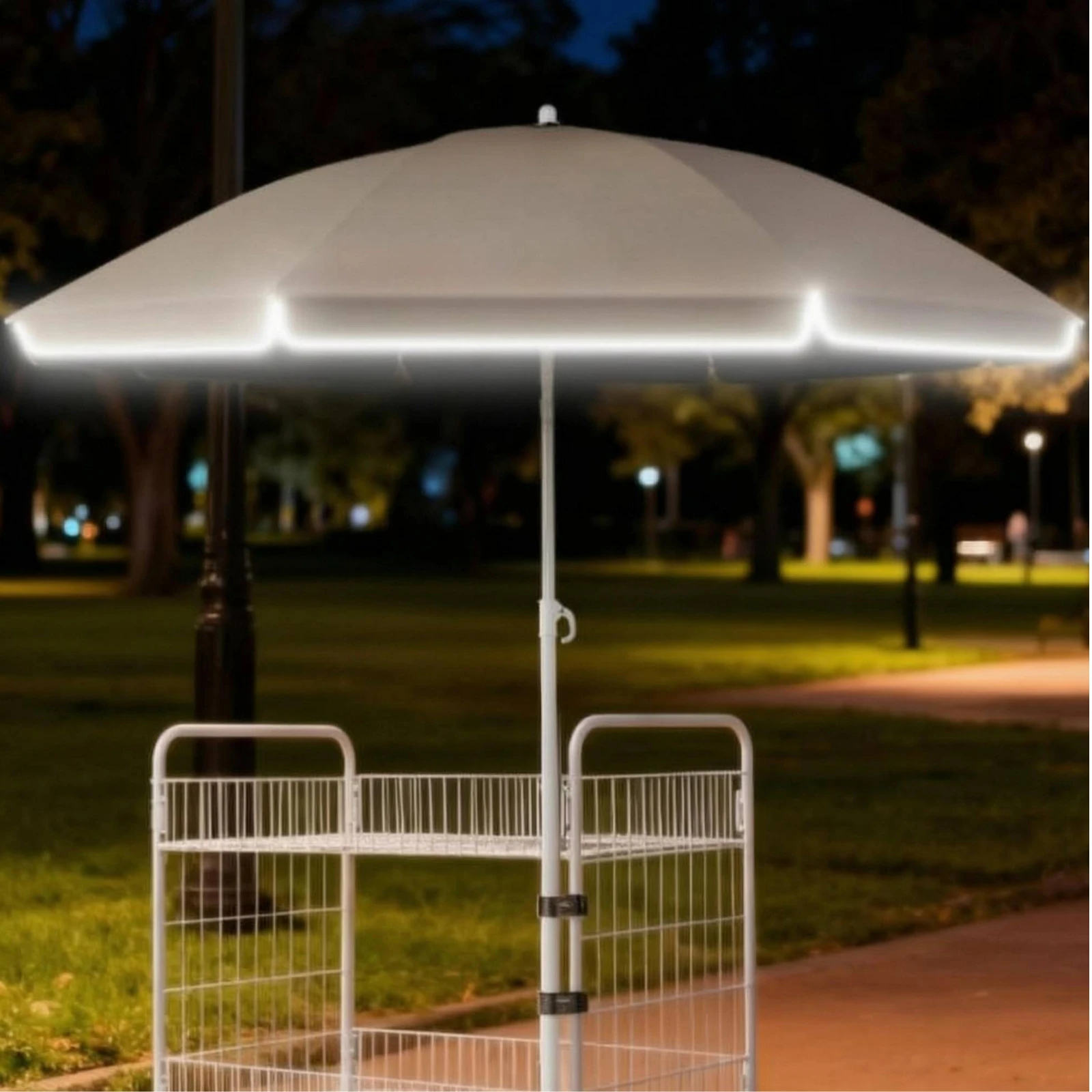 Tilting Market Umbrella Foldable Outdoor Market Umbrella Sunshade Cover Resistant Heavy Duty