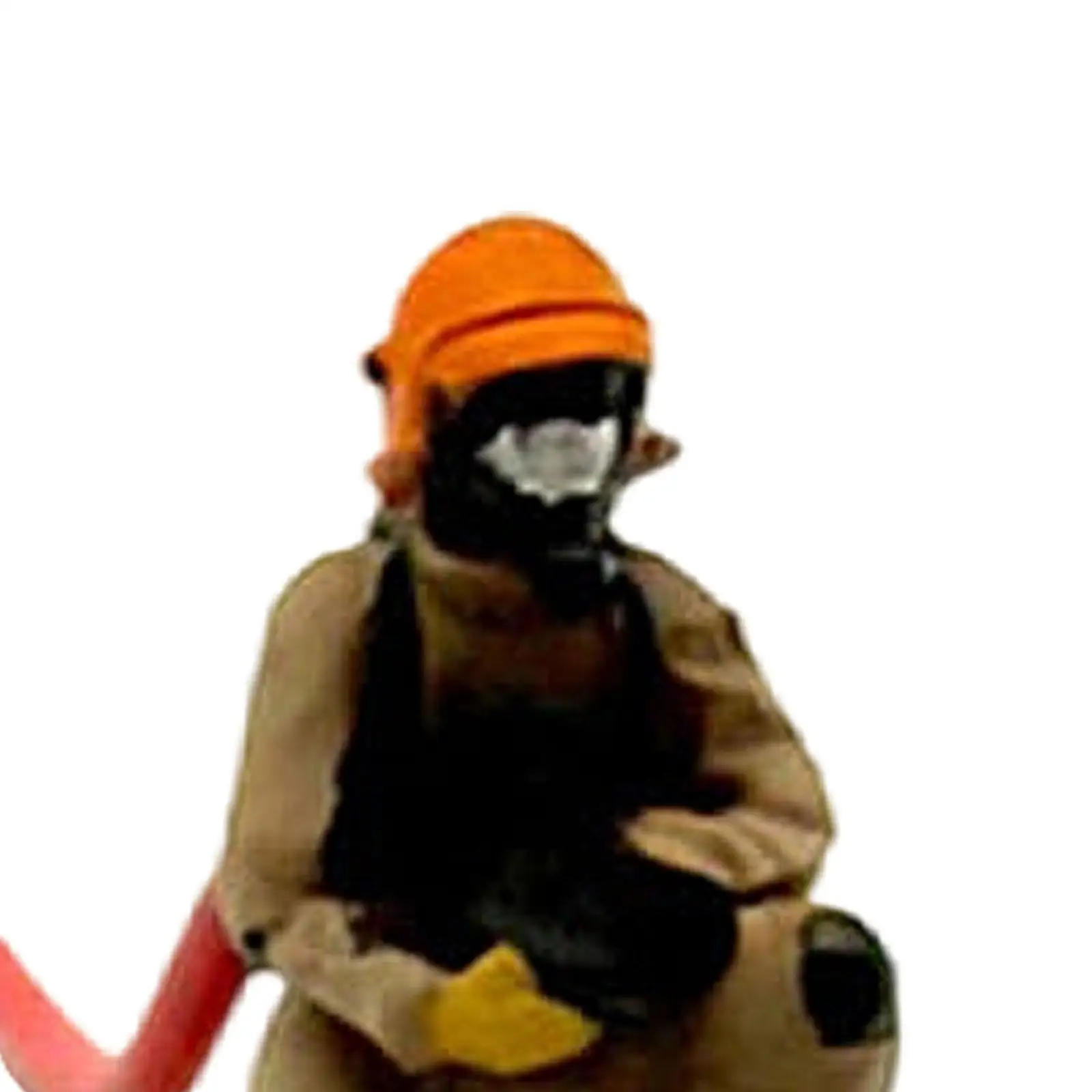 1/64 Scale Firefighter Figure Tiny People Model,Diorama Action Figures for Scenery Landscape