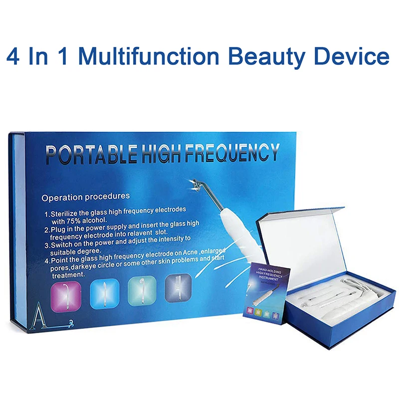 عصا كهربائية محمولة باليد للوجه عالية التردد، أداة تجميل بشرة الوجه، جهاز تجميل محمول للعناية ببشرة الوجه