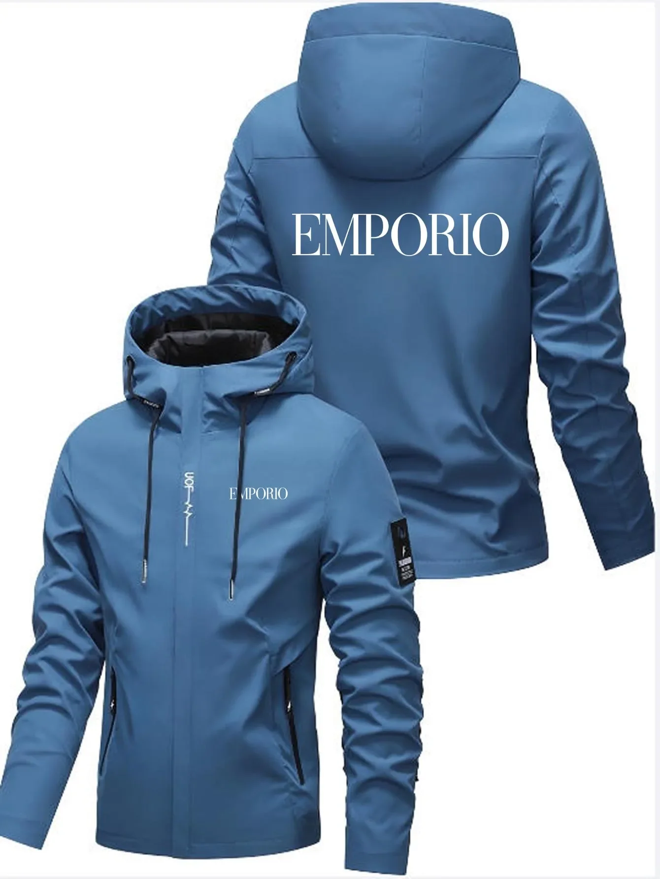 Men's Casual Windproof Zipper Hooded Baseball Jacket High Quality Spring Autumn Outdoor Sports Jacket New 2025