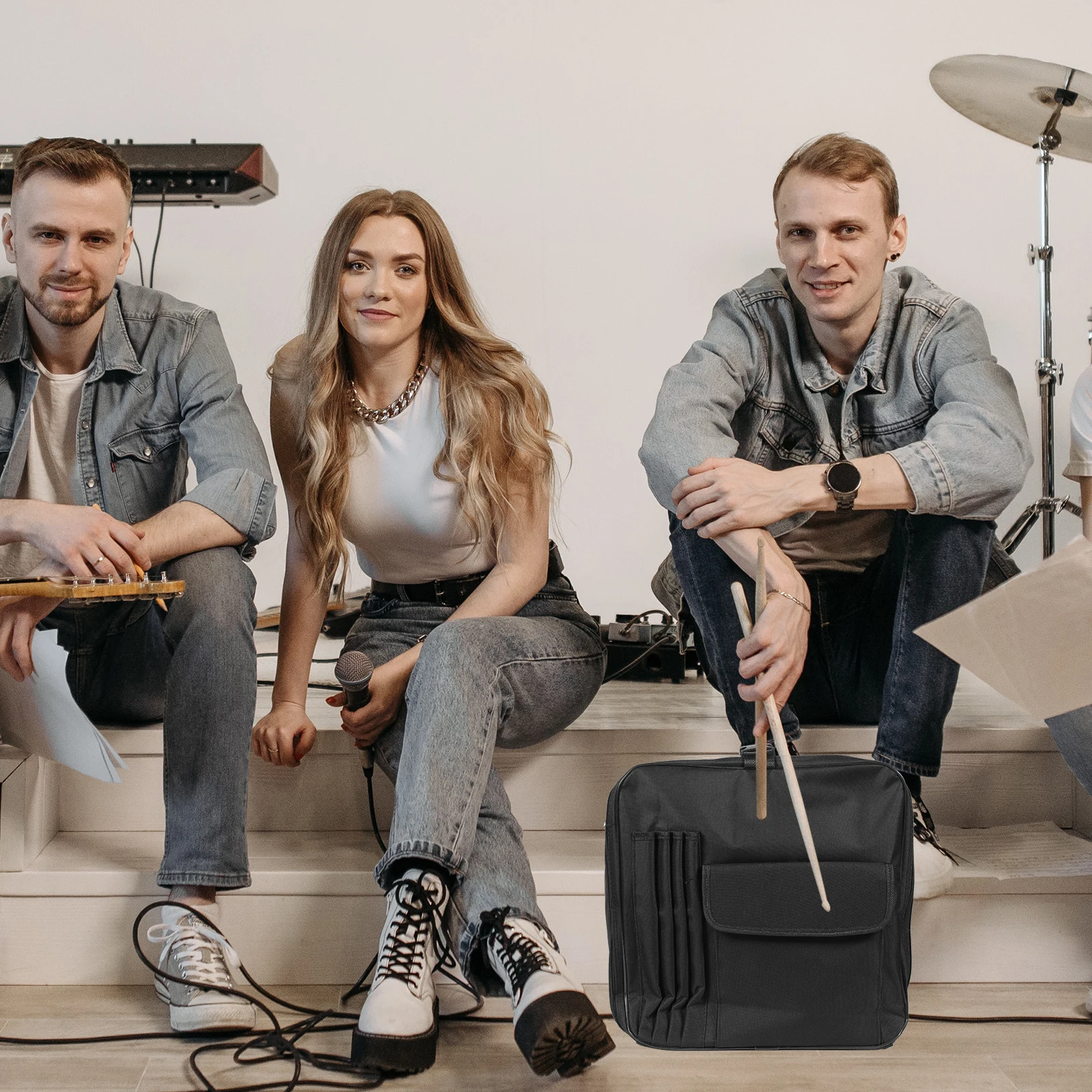 

Snare Drum Backpack Case Bag Marching 14 Inch Carry Convenient Storage Pouch for Instrument