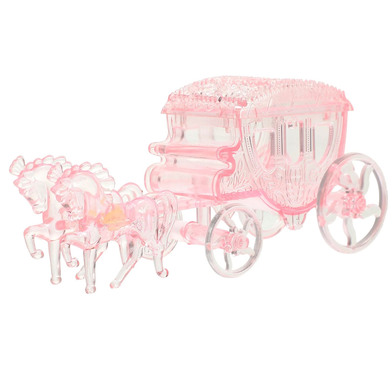

1pc Wedding Candy Boxes Clear Carriage Shaped Plastic Containers Royal Holder for Party Favors Gifts Packaging Small Jewelry Box