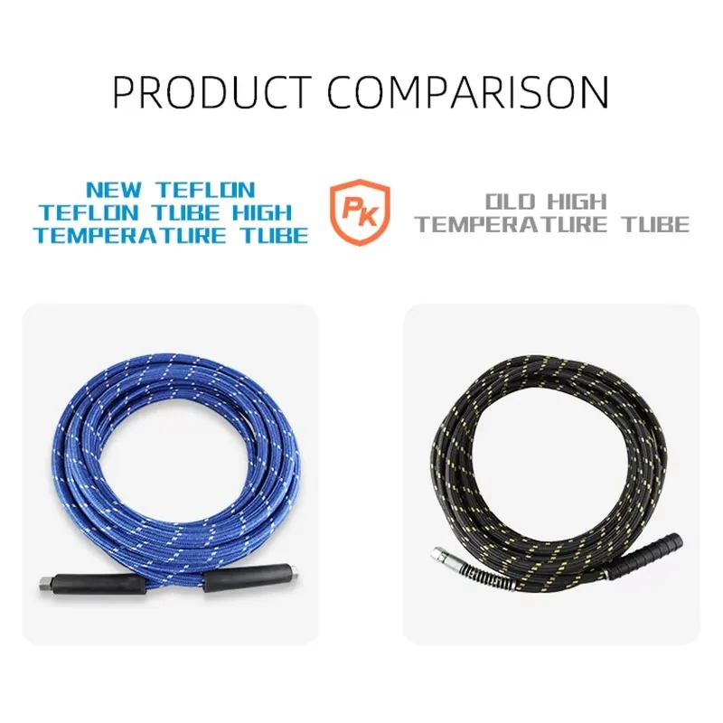 33FT Blue High Temperature Steam High Pressure Hose Jet Hot Water Car Washer Hose