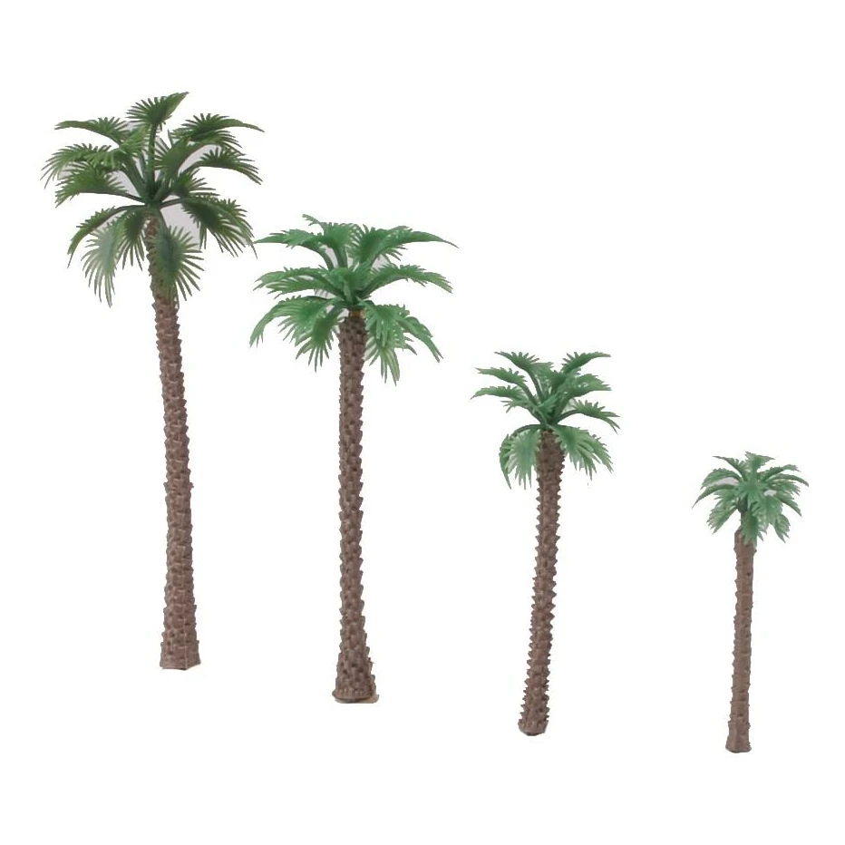ABMR-40 Pcs Coconut Palm Model Trees/Scenery Model Plastic Artificial Layout Rainforest Diorama