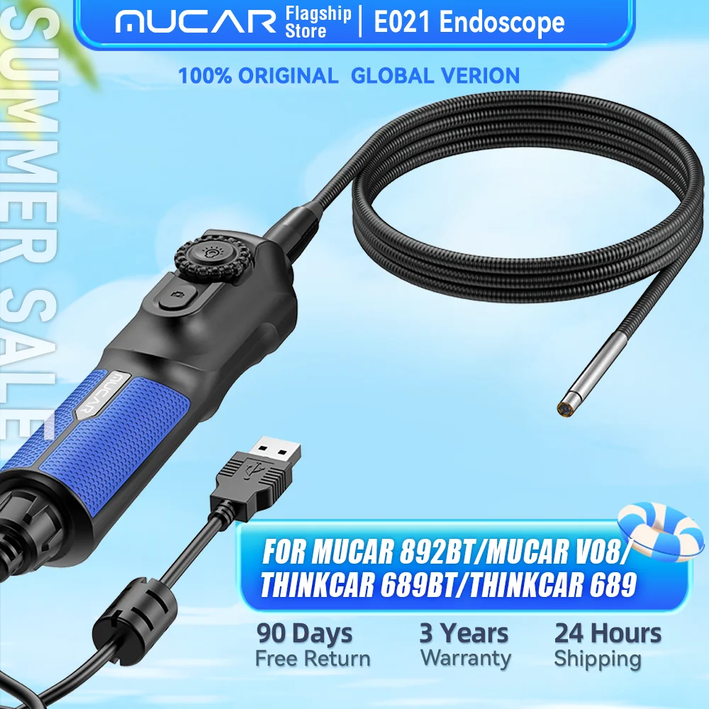 

MUCAR E021 Video Inspection Scope Camera with LED Light Waterproof Endoscope Car Diagnostic Tool For MUCAR 892BT THINKCAR 689BT