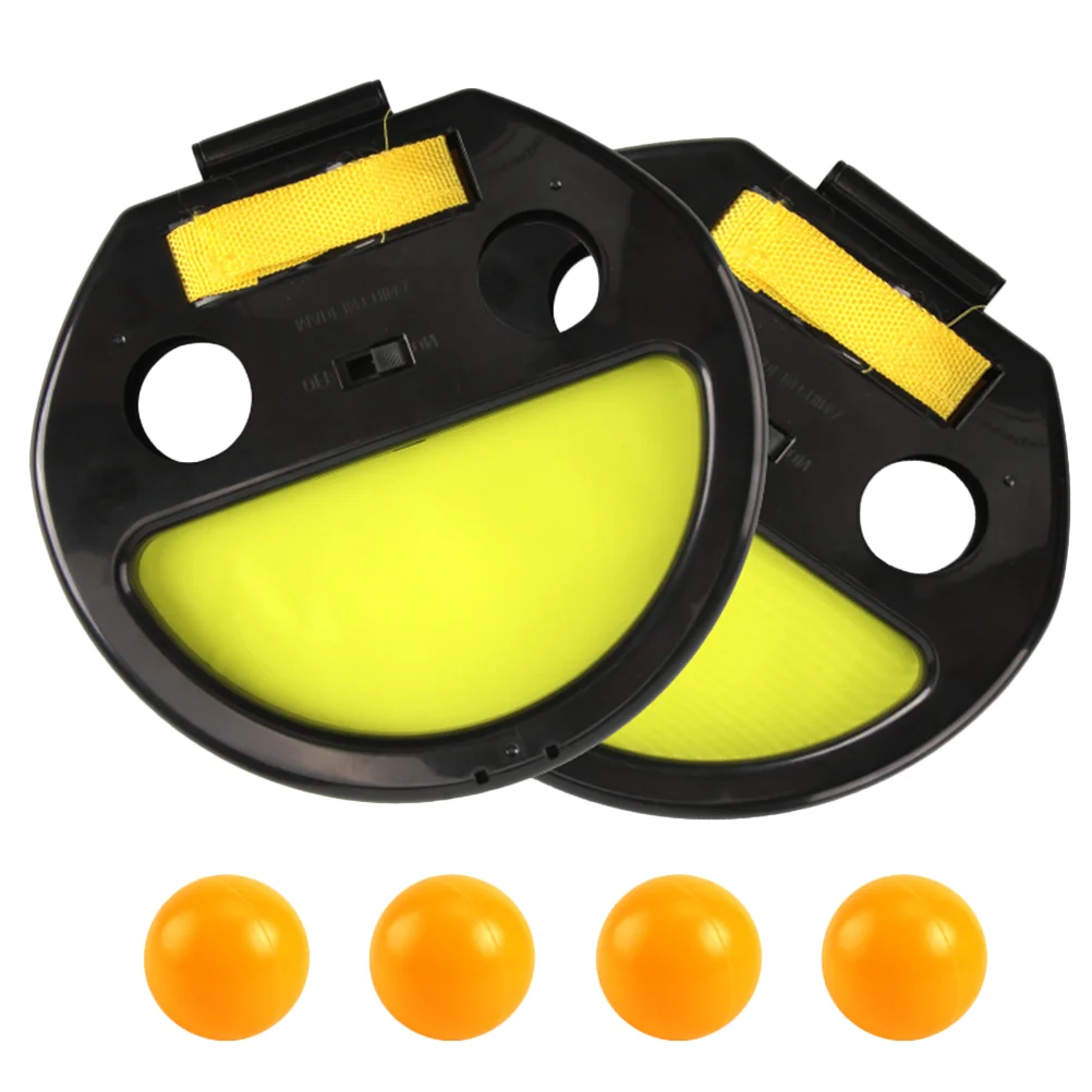 Racchetta da ballo per bambini che cattura a mano genitore-figlio sport all'aria aperta racchetta giocattolo palla da lancio lancia palline da Tennis Clip a mano (1 Set