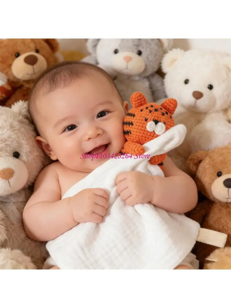  Cotton Baby Security Blanket Soft Safe Soothing Towel for Infant Sensitive Skin