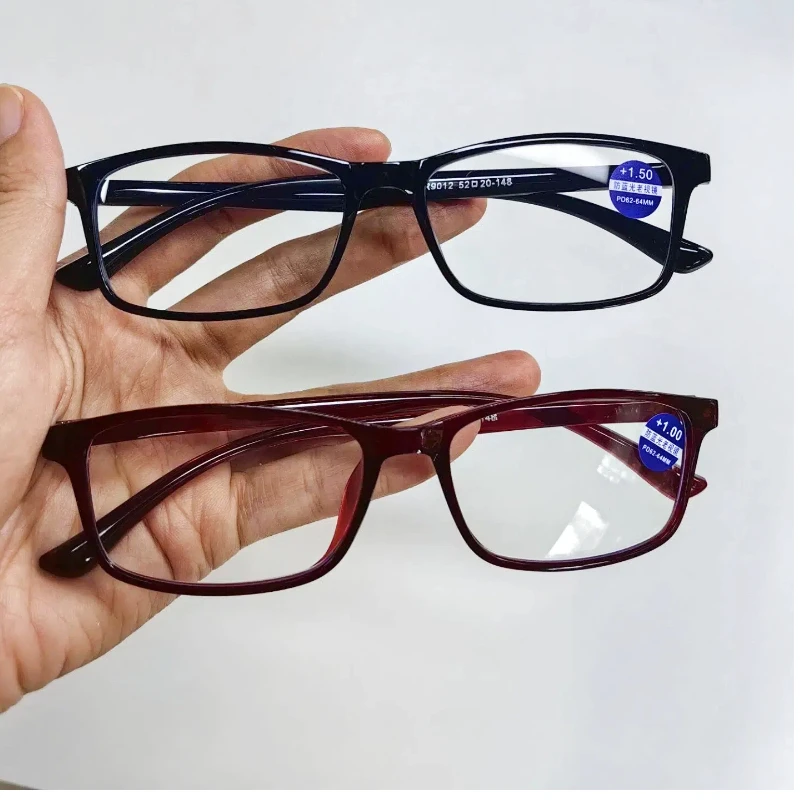 2 قطعة نظارات القراءة الراتنج الجديدة عصرية بسيطة ومتعددة الاستخدامات نظارات القراءة الراتنج للأشخاص في منتصف العمر وكبار السن #1