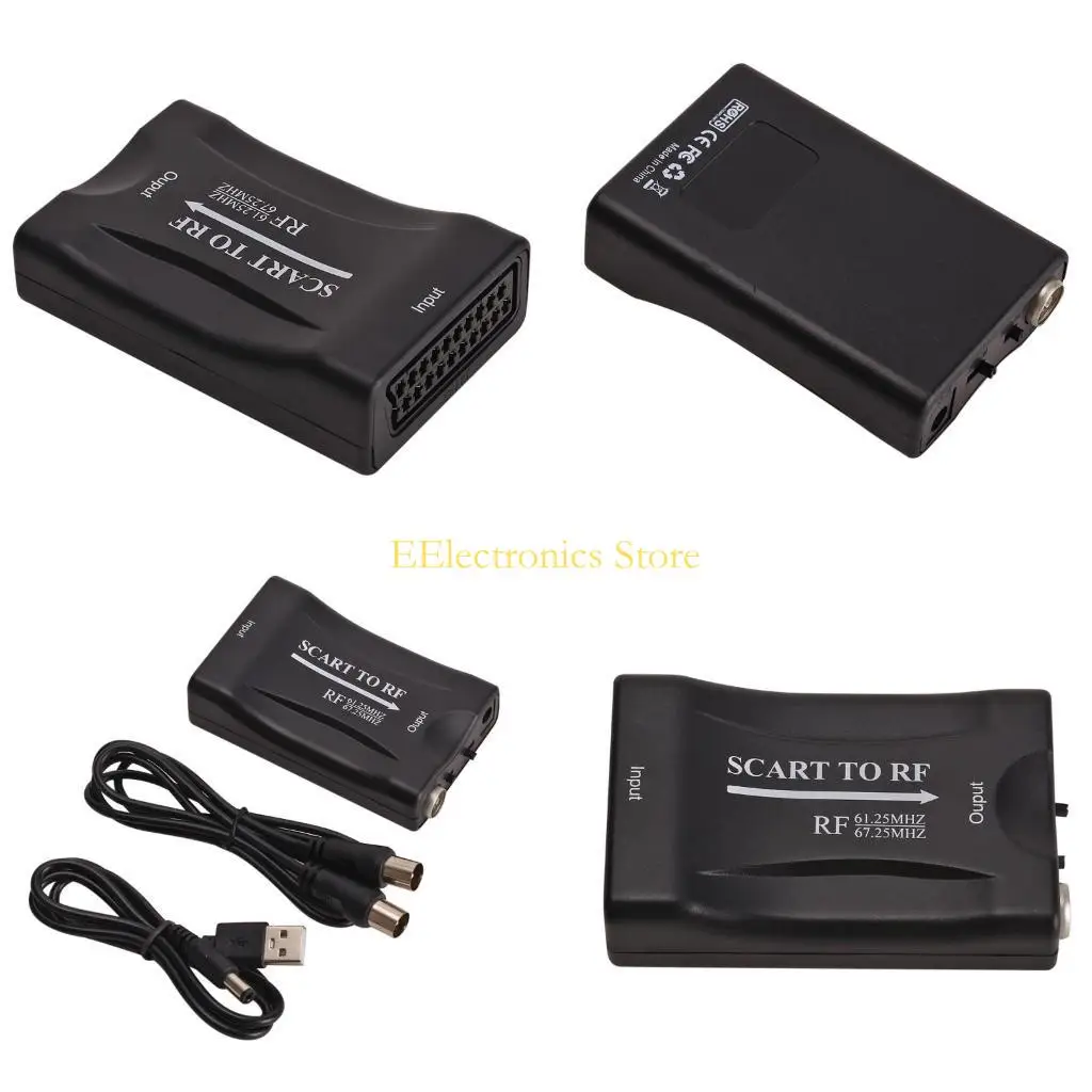 

B03C SCART to RF Coax Converter Adapter SCART Digital to RF Analog