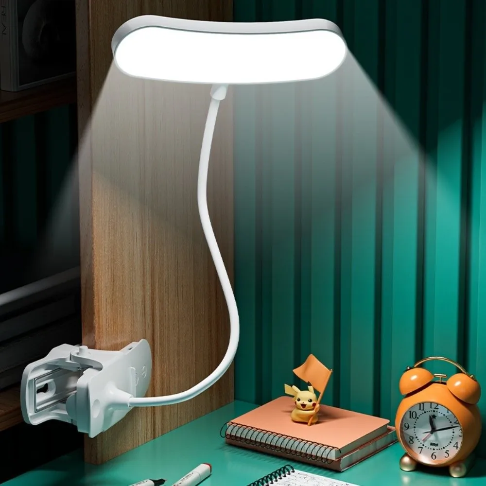

New Clip-on Design LED Lamp Brightness Adjustment 3 Color Desk Study Lamp Remote Control USB Charging Reading Lamp Home Use