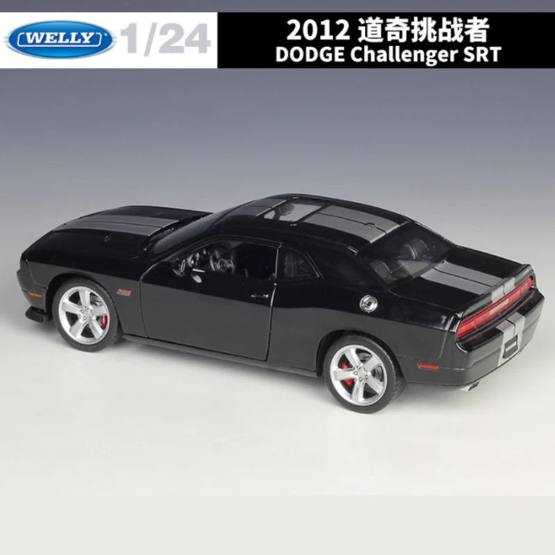 WELLY 1:24 2012 DODGE Challenger SRT Alloy Sports Car Model Diecast Metal Toy Racing Muscle Car Model Collection Childrens Gifts