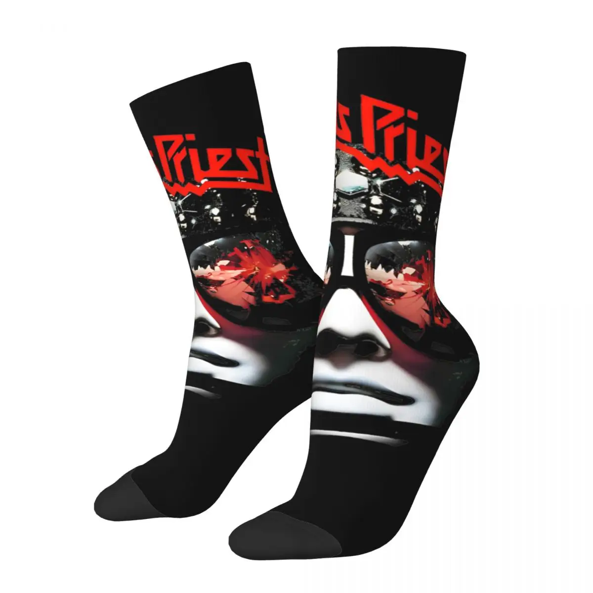 Heavy Metal Pries Judas Priest Band Socks for Women Men Accessories All Seasons Cute Middle Tube Socks Sweat Absorbing