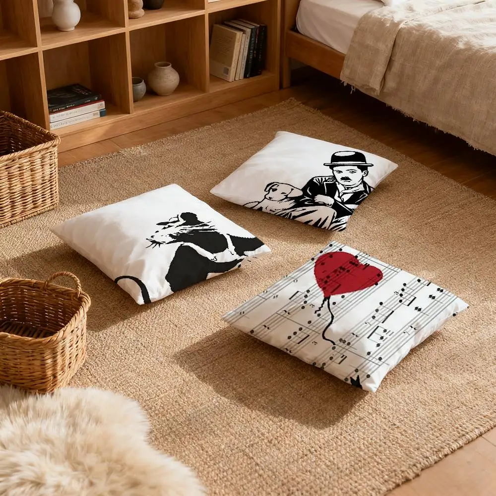 

Graffiti Artist B-Banksy Pillow Case Multi sized car cushions, luxurious home sofas, decorative pillowcases