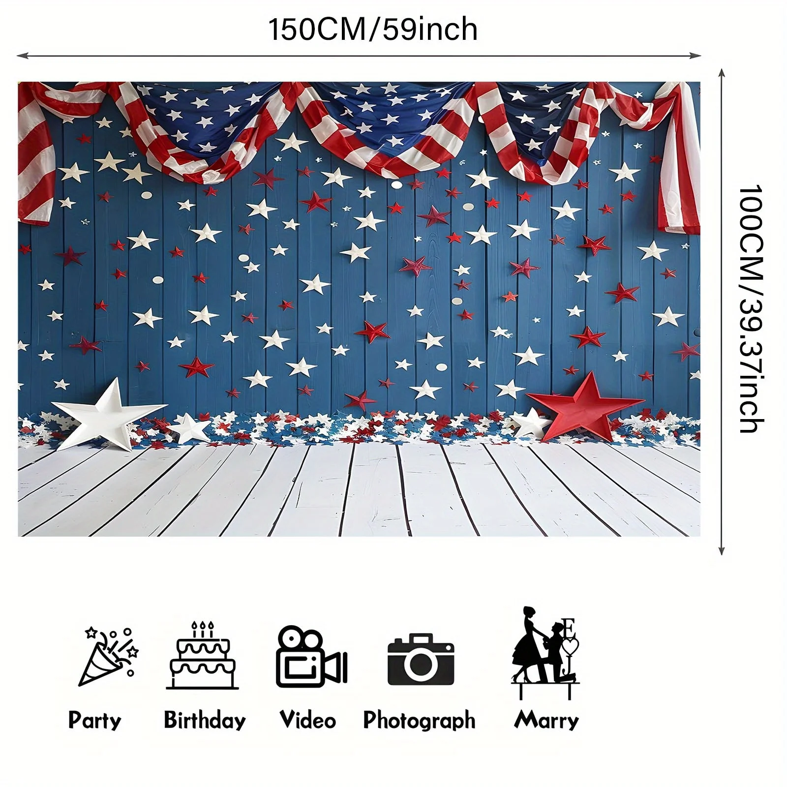 American Flag Tapestry USA Stars Stripes Patriotic Fourth July Independence Day Memorial Veterans Day Celebration Backdrop Decor