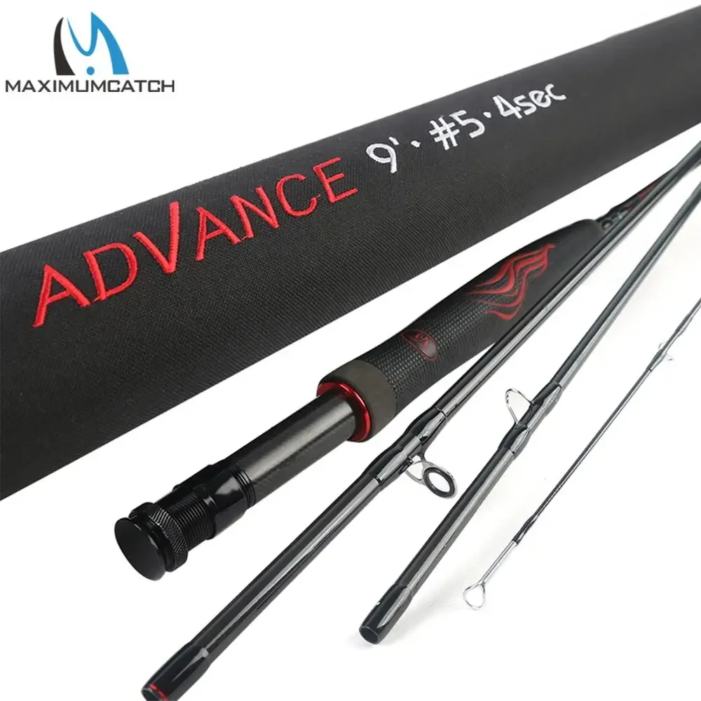 Maximumcatch Advance Fly Fishing Rod 5/6/8wt 9FT Super Light Fast Action Flexible Resins Handle with Hard Tube Fishing Pole