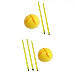 Football Agility Training Poles Barrier Marking Pole with Base Practical Soccer Training Sticks for Competition Outdoor Sports