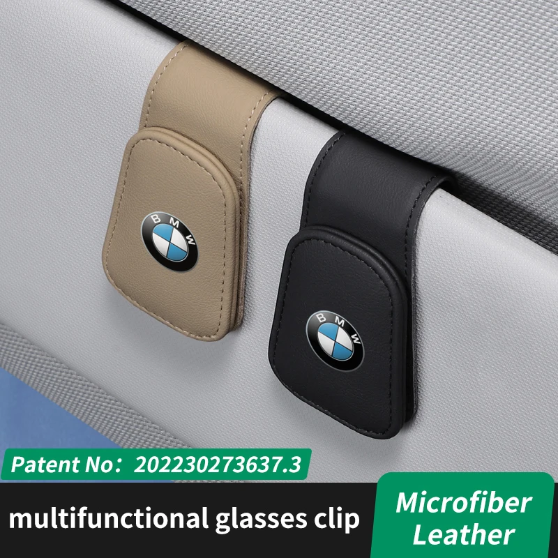 Car Glasses Clip Sunglasses Ticket ID Holder For BMW 1 2 3 4 5 7 Series X1 X3 X4 X5 X6 X7 F10 F15 F16 F20 F30 F18 F25 E36 E90