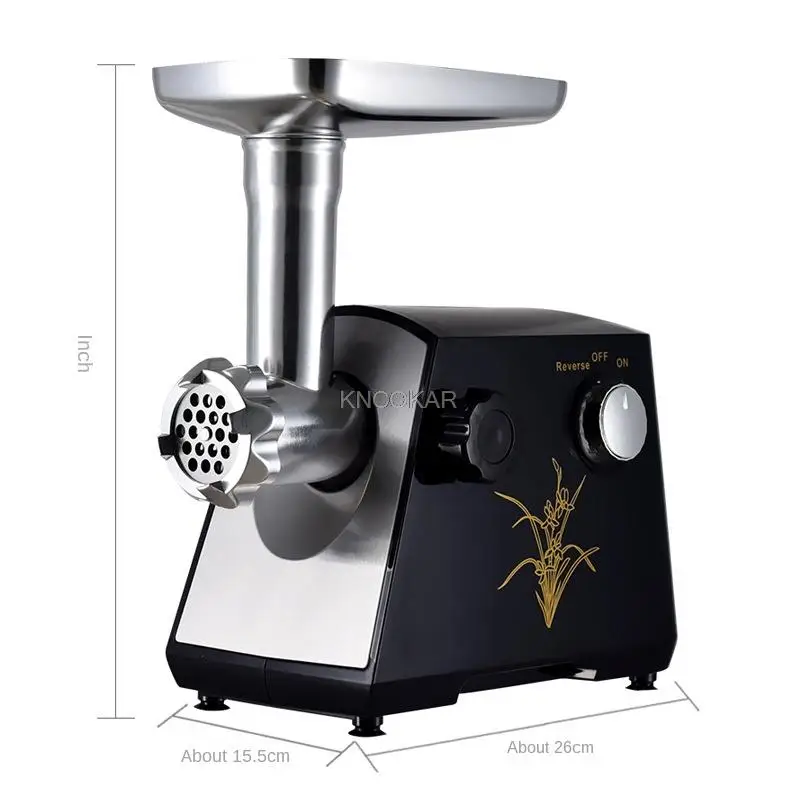 Penggiling Daging 220V Listrik Rumah Tangga Mesin Sosis Standar Amerika Standar Eropa Bisnis Kecil 400W