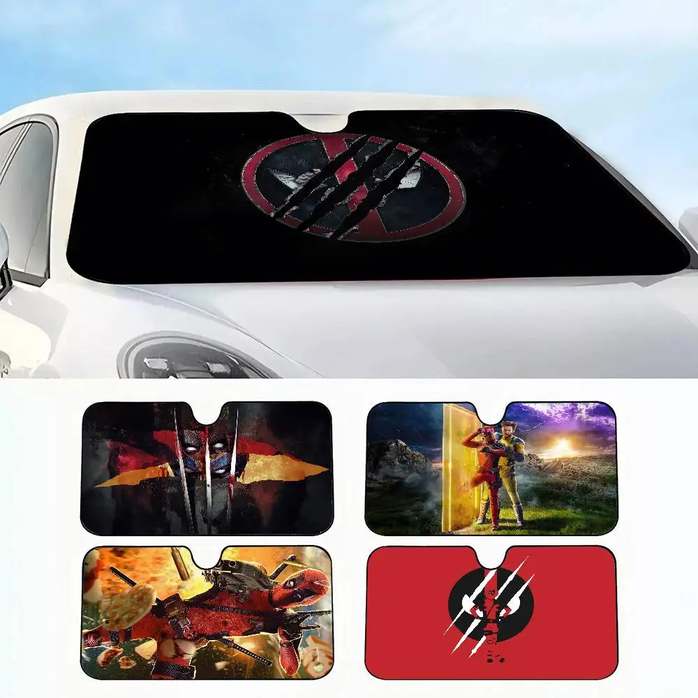 

MINISO Marvel Deadpool Car SunShade Windshield Sun Shade Personalized Picture Block UV Rays Visor Protector