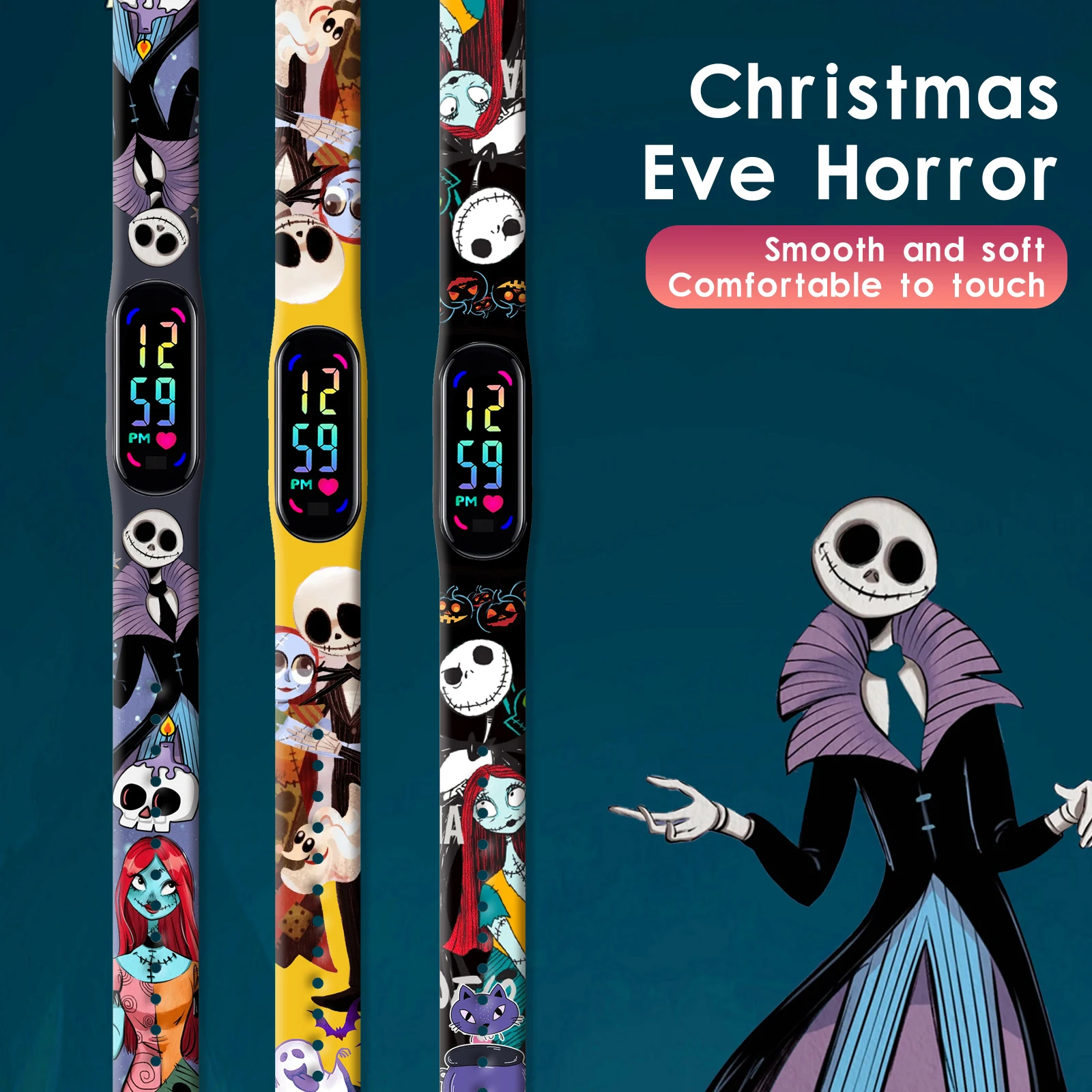 Pasek do zegarka Disney Hallow do Xiaomi Mi Band 7 6 5 4 3, wymienny pasek na nadgarstek, bransoletka do smartwatcha Mi Band, akcesoria