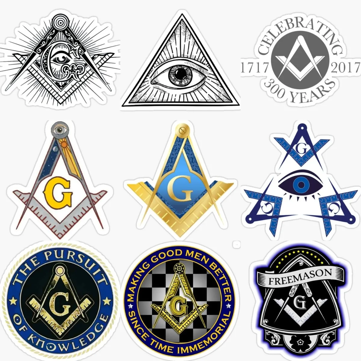 

Freemasons The Eye of God Sticker Laptop Accessories Camper Car Window Truck Bicycle Van Moto Wall Glass Helmet Racing Decal PVC