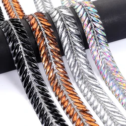 Ducrystal 1Yard/pack Hot fix Resin Rhinestone Ribbon Topaz/clear/black/ClearAB DIY Clothing Decoration
