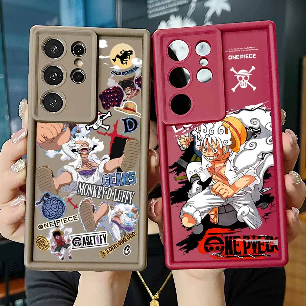 Anime Luffy Ones Piece For Samsung S26 S25 S24 S23 S22 S21 S20 FE Note20 Ultra Plus Eyes Ladder Phone Case Funda Cover