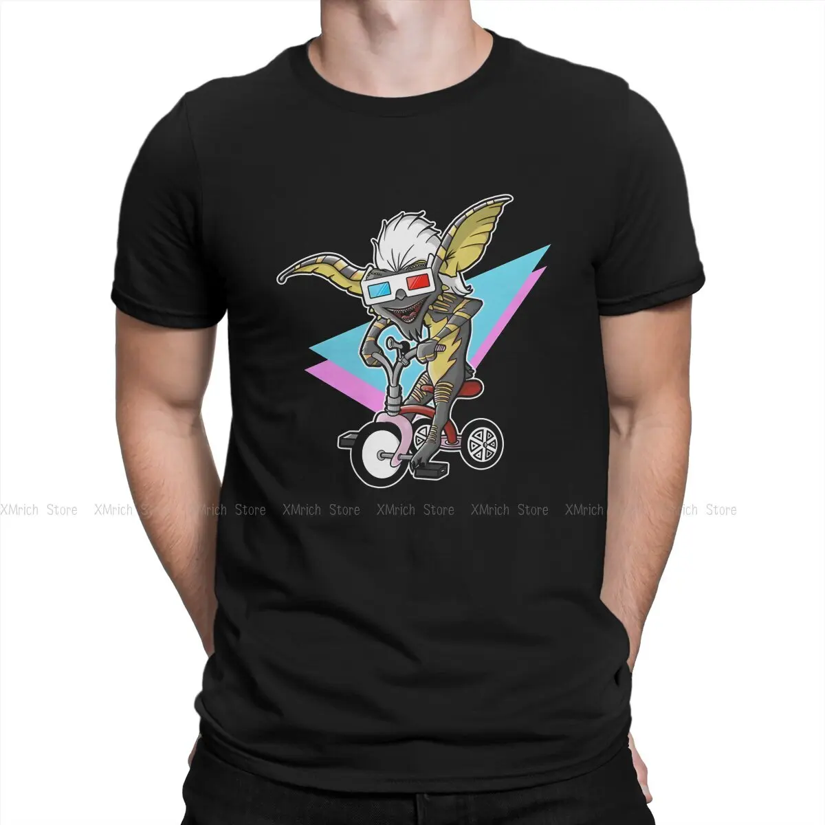 Novelty Gremlin Gremlin Tricycle  RAD Edition T-Shirt for Men Crew Neck Cotton T Shirt Gremlin Short Sleeve Tees Summer Clothes