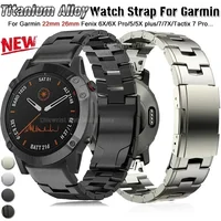 Correa de Metal de titanio para Garmin Fenix, pulsera de ajuste rápido, 22, 26mm, 7X, 7, 6X Pro, 5X Plus, Instinct, Epix, Forerunner945