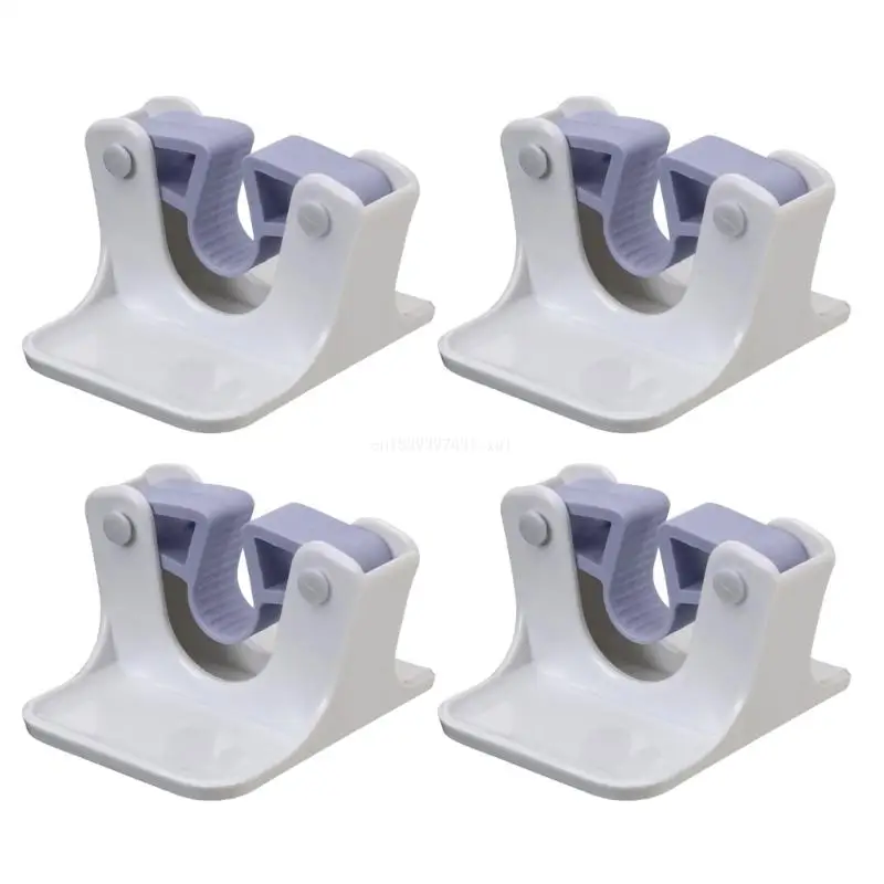 

4pcs Wall Mount Broom Holder Self Adhesive Mop No Drilling Mops Hanger