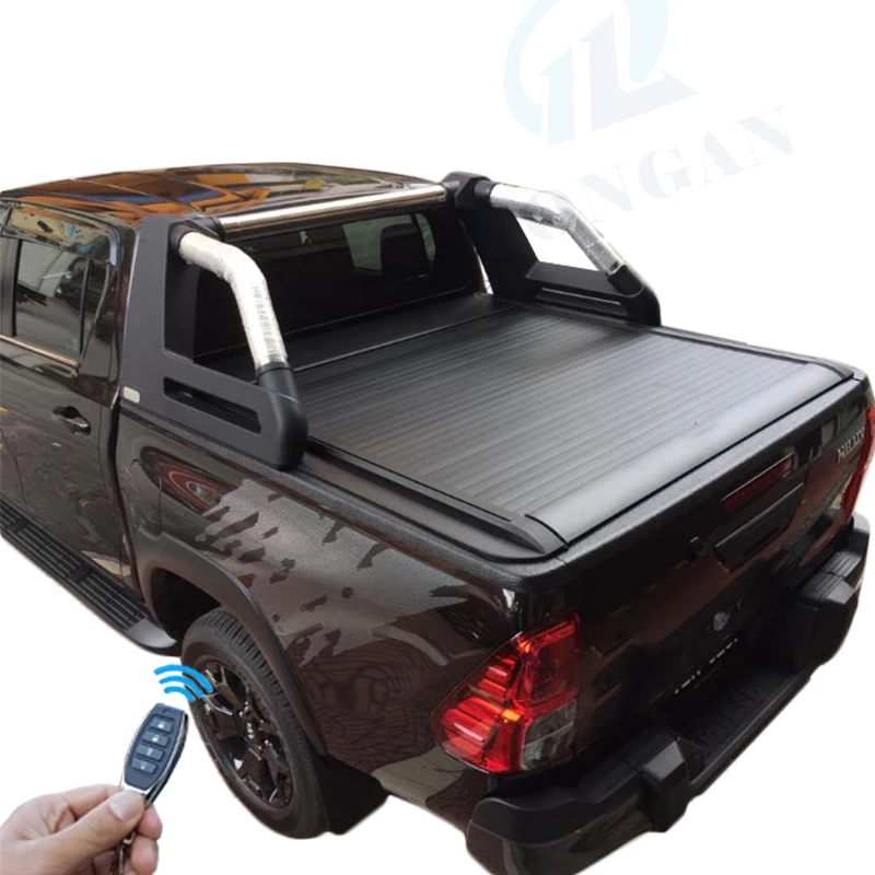 

Top Quality Aluminum Roller Lid Shutter Trunk Bed Tonneau Cover For 2019 Hilux Rocco