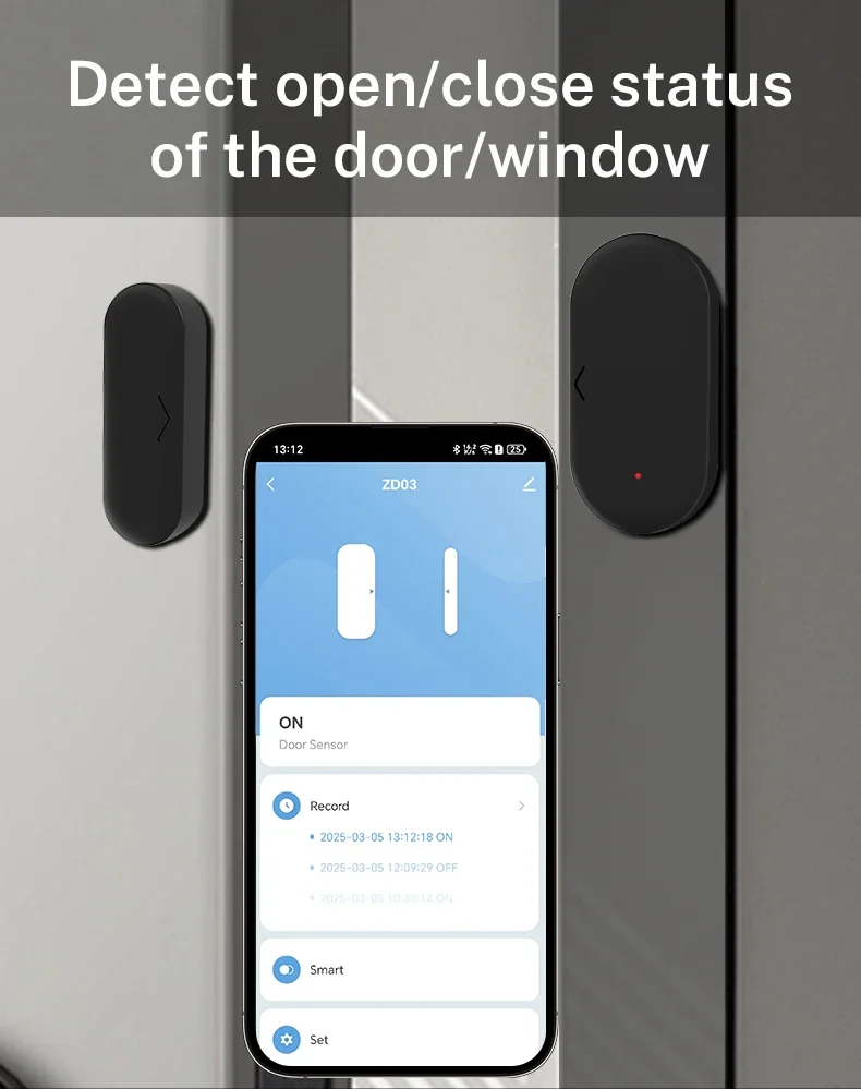 Sensor de puerta y ventana zigbee 3,0 Tuya, seguridad del hogar para aplicación Smart Life, Compatible con el asistente de Google Alexa
