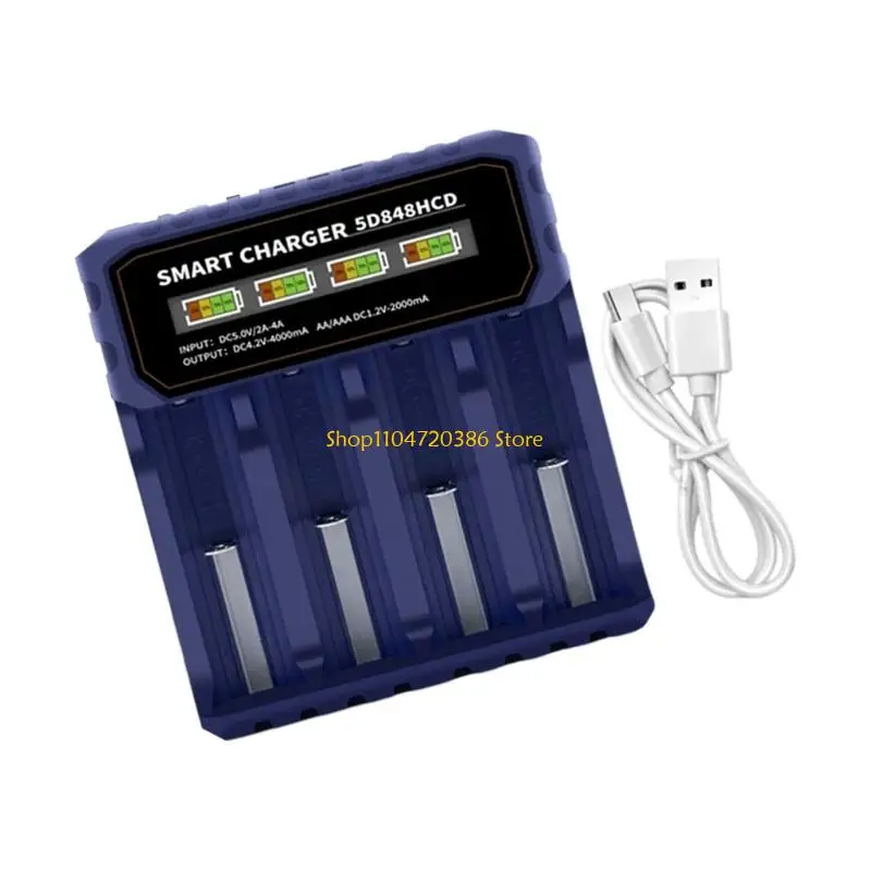 K0EA Intelligent 4 Bay Battery Charging For 3.7V 4.2V Cells Featuring Overcharge Protections Reverse Polarity Safety Accent