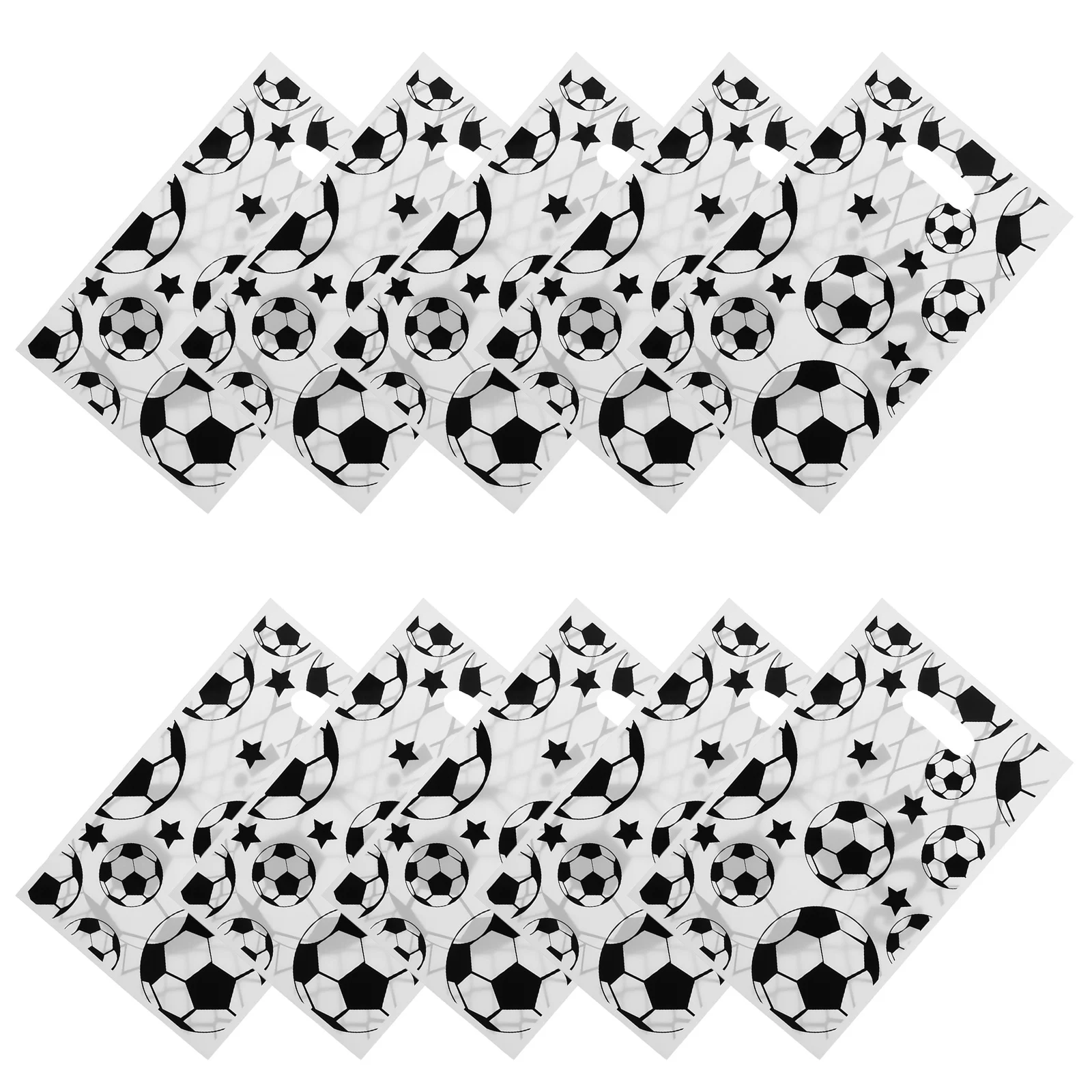 

10Pcs Soccer Birthday Goodie Bags with Handles Ideal for Sports Parties and Events Waterproof Material Spacious Capacity