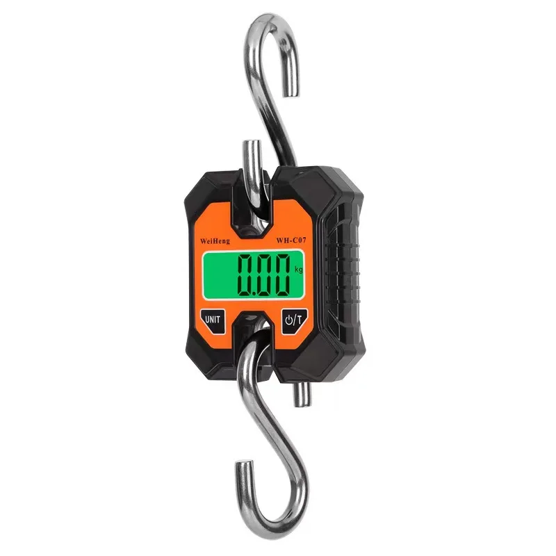 

Mini Electronic Crane Scale Heavy Duty Hanging Weighing Hook Steelyard Portable LCD Industrial