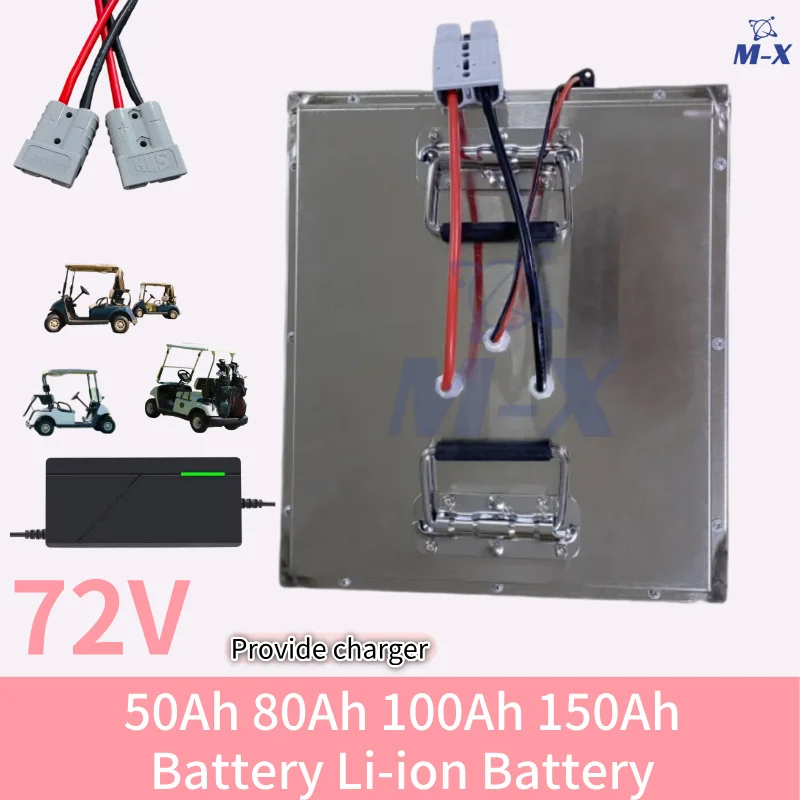 72v 50Ah 100Ah 100A Rechargeable Battery Li-ion Battery with Built-in BMS for Bombers, New Energy Vehicles, Golf Carts