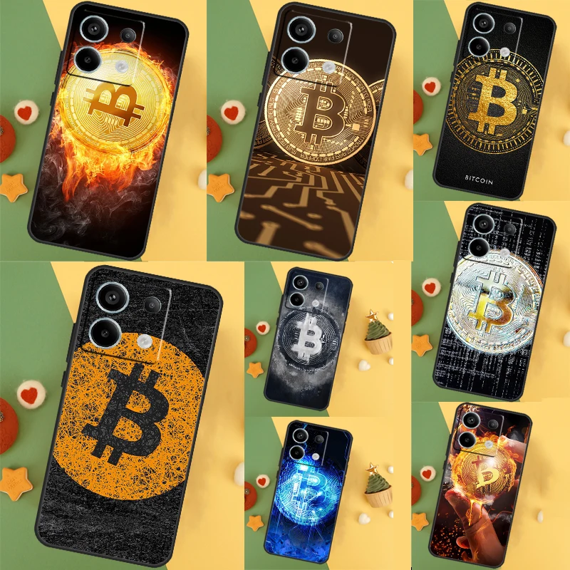  Bitcoin Case For Xiaomi Redmi Note 9 10 11 12 13 Pro Plus 12S 11S 10S 9S Remdi 12 13 C 9C 10C Cover