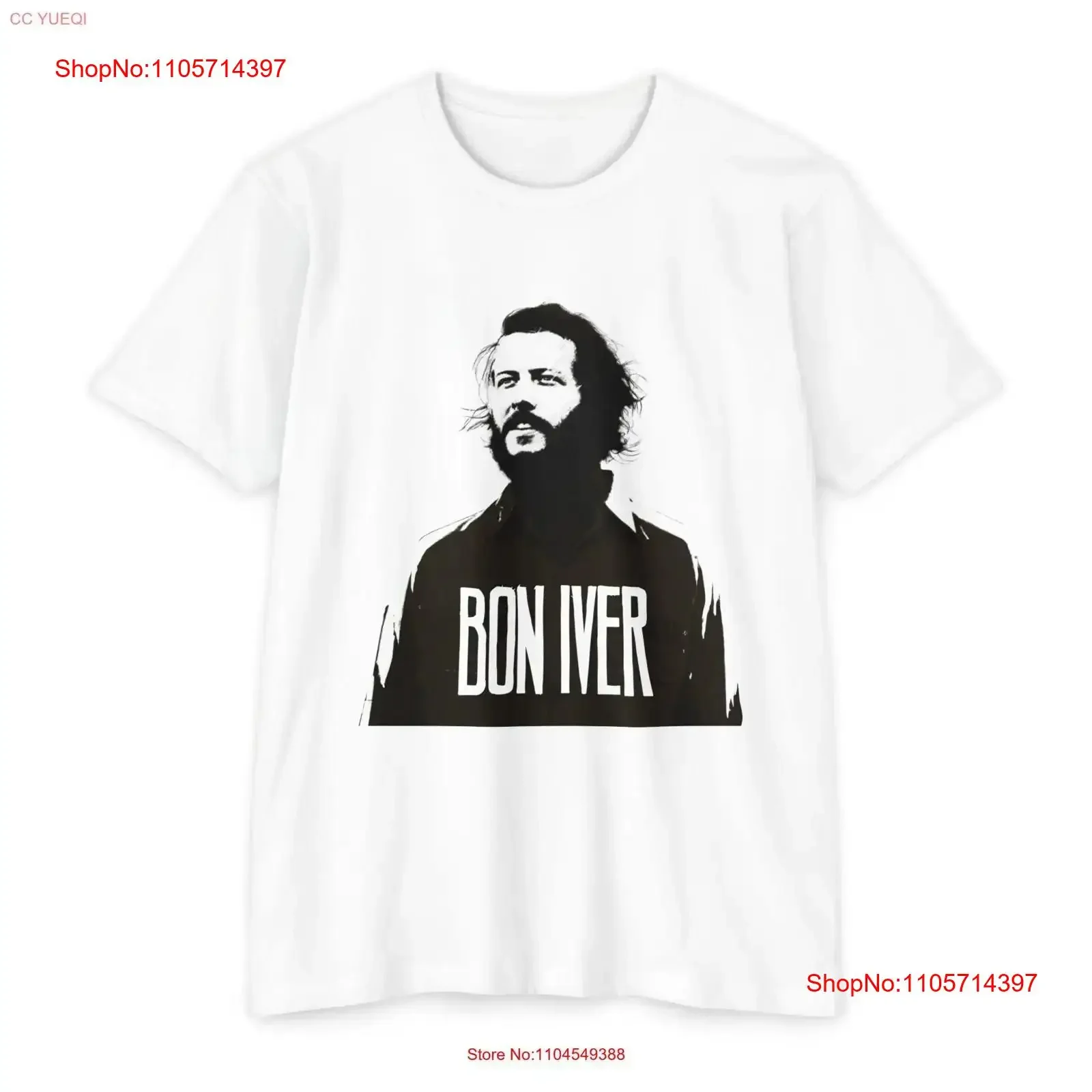 Bon Iver T Shirt Indie Music Hipster Band Concert Merch Festival Apparel Print vintage Washed Top For Everyday Wear Slightly