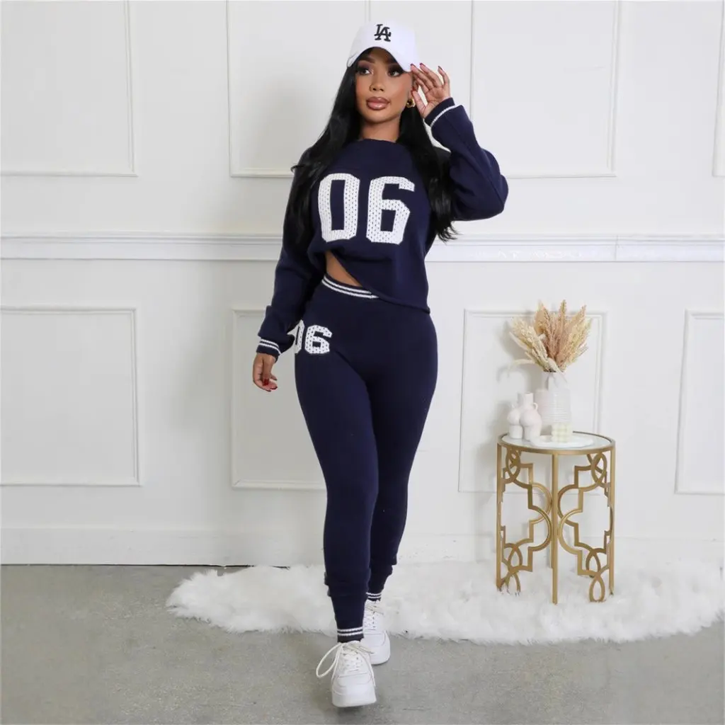 

Модный универсальный топ с длинными рукавами и принтом для женщин, контрастный цвет, повседневный европейский и американский стиль