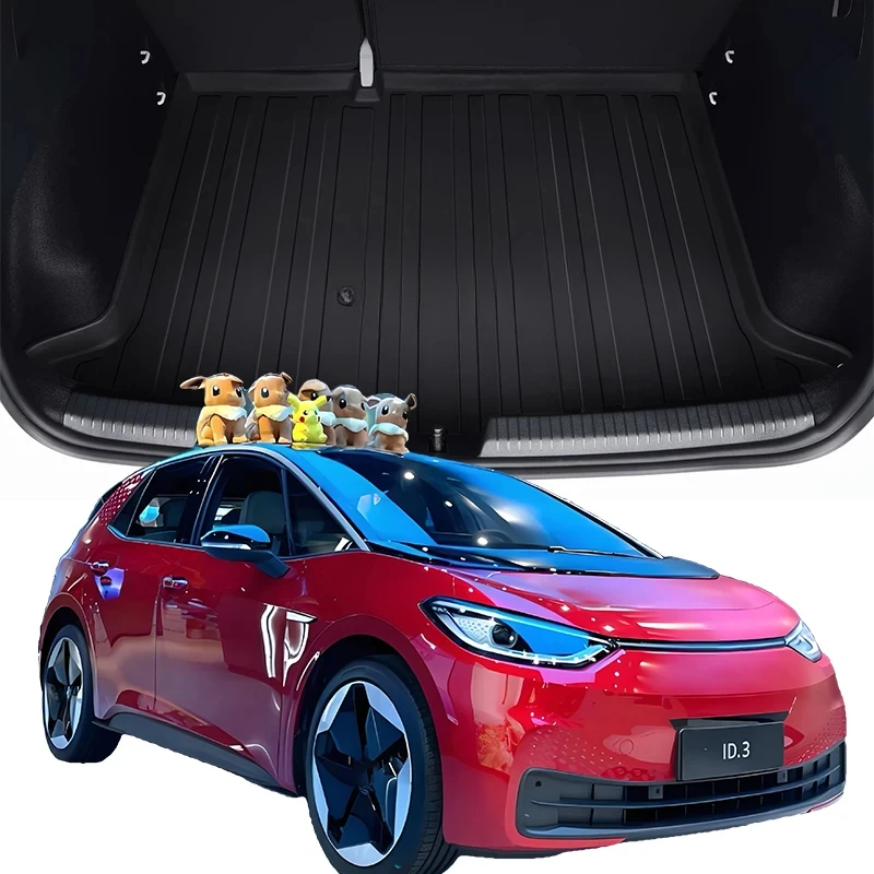 Upgrade TPE Car Rear Trunk Mats Storage Pads Cargo Tray Dustproof Waterproof Protecion Cushion For Volkswagen ID.3 2021-2024