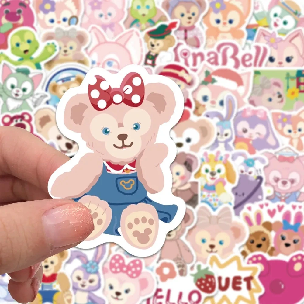 10/30/50/100pcs Cute Disney LinaBell Duffy Bear StellaLou Decoration Stickers for Suitcase Fridge Waterproof Kawaii Sticker Pack