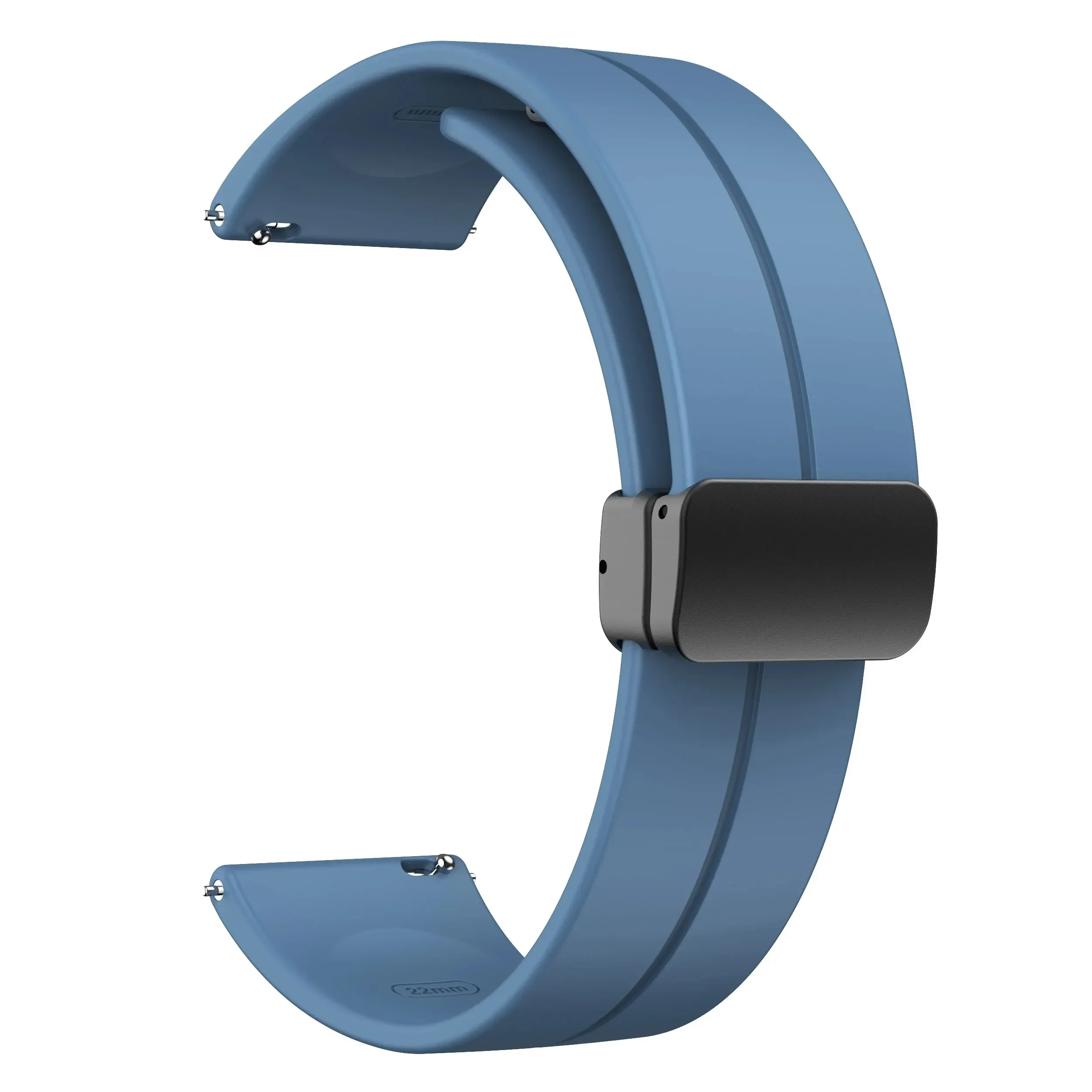 20mm 22mm Magnetic D Type Clasp Silicone Watch Band for Samsung Galaxy Watch