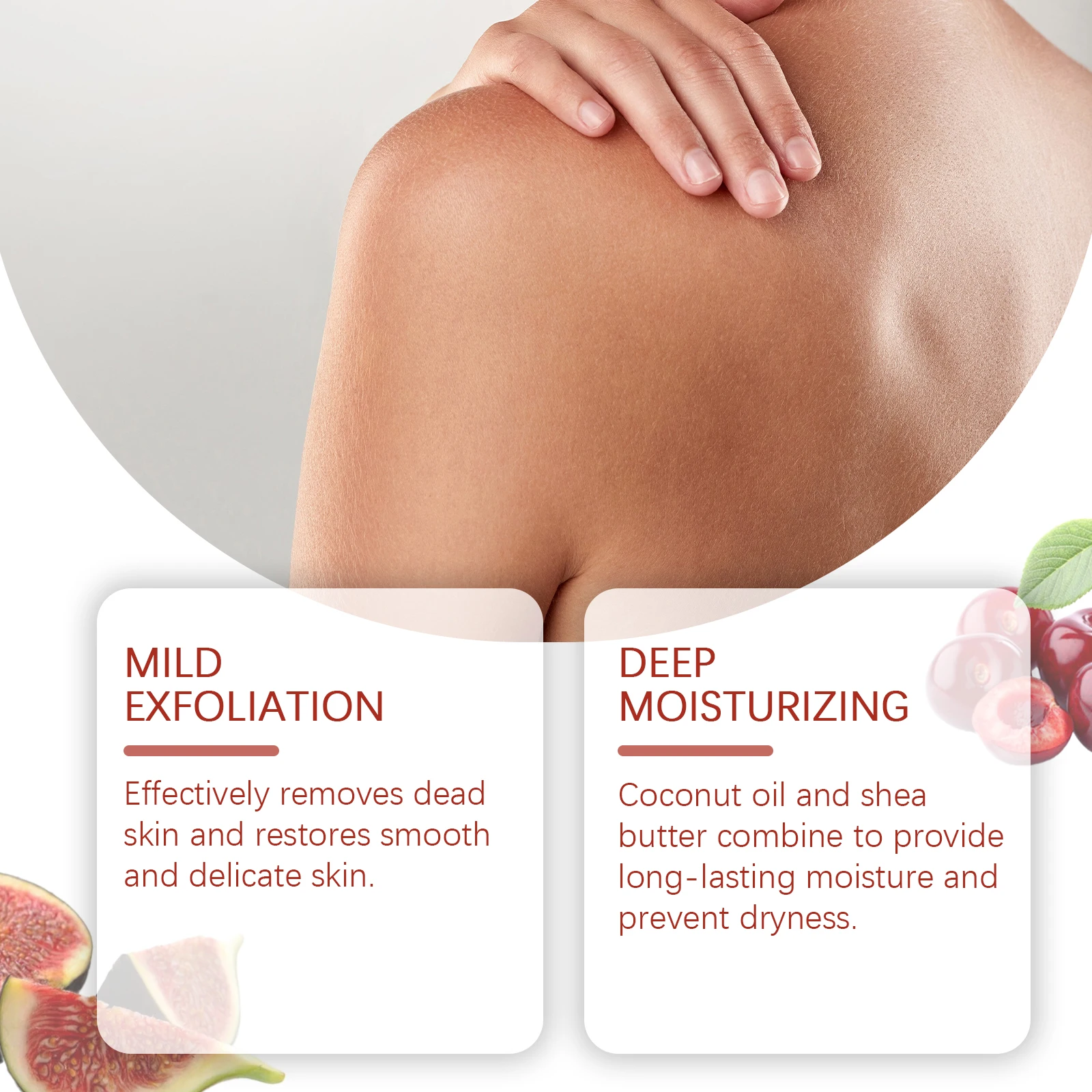Fruity Body Scrub Gentle Exfoliating Body Wash Remove Dead Skin Brightening Remove Dark Skin Nourish Deep Cleansing Shower Scrub