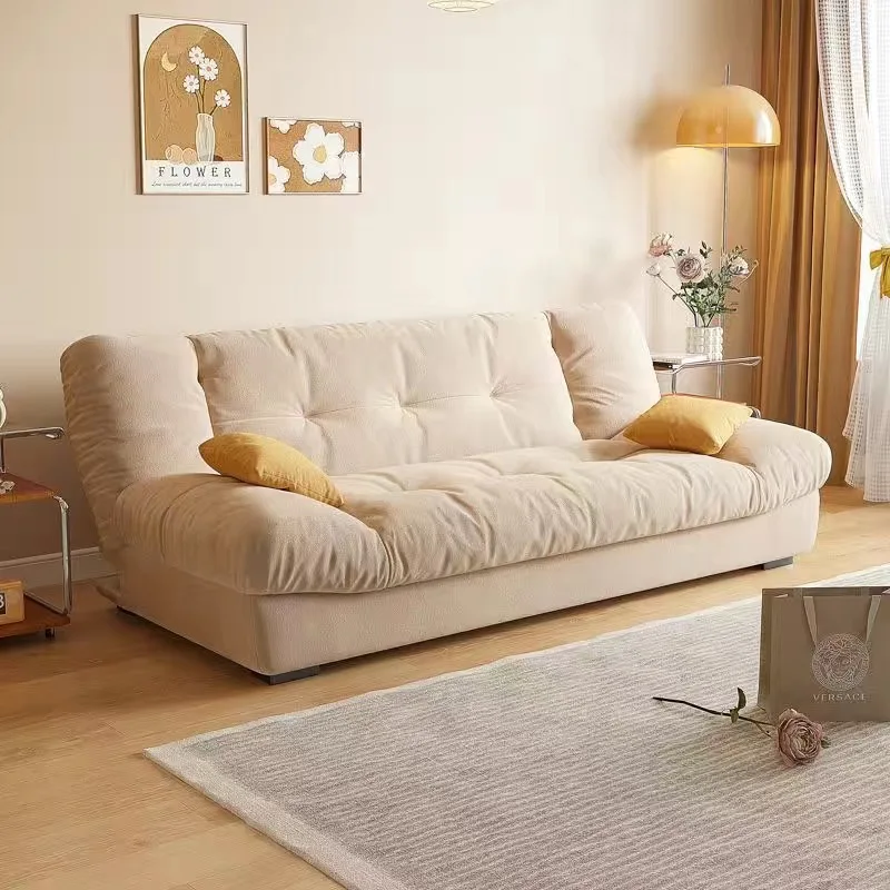 

Foldable Living Room Sofa Simple Comfortable Designer Velvet Sofa Recliner Modern Loveseat Wood Woonkamer Banken Salon Furniture