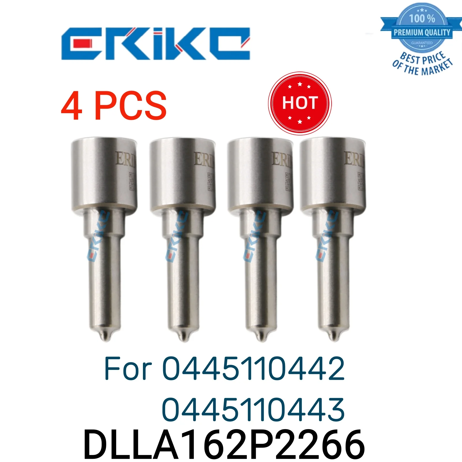 

4 PCS DLLA162P2266 Common Rail Nozzle 0 433 172 266 DLLA 162 P 2266 Parts Car Nozzle DLLA 162P2266 Nozzle for 0445110442 443