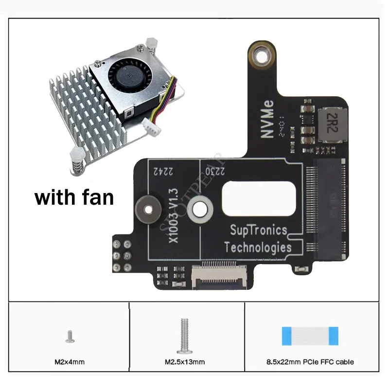 X1003 PCIe M.2 NVMe SSD Adapter Board HAT for Raspberry Pi5